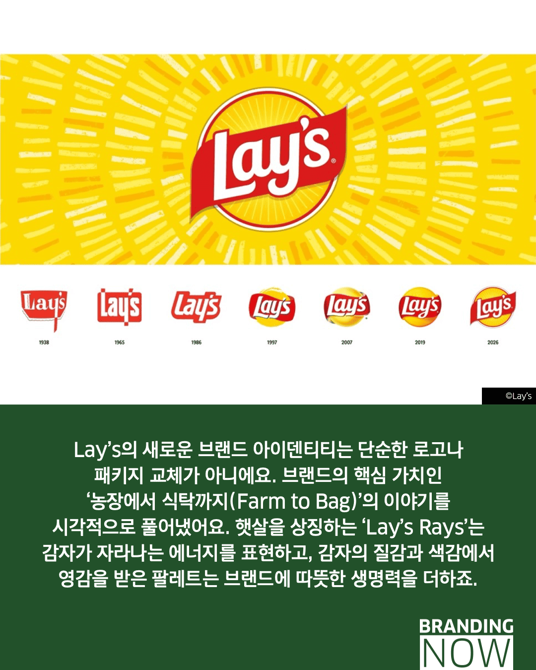 감자칩 브랜드 Lay's 리브랜딩